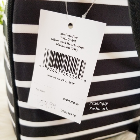 NWT Kate Spade Mini Bradley Stripes - Picture 4 of 7